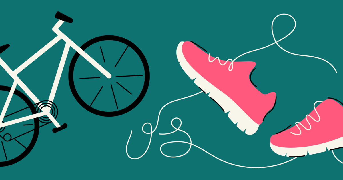 running and biking race
